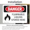 Signmission Flammable Liquids Stored Here Danger Sign, Vinyl Decal, 10in W x 7in L, 2PK OS-2PACK-DS-D-710-L-2012 - alternate 6